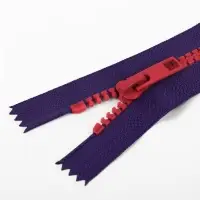 Молния &laquo;Трактор&raquo;, №5, неразъёмная, замок автомат, 20 см, синяя, красная