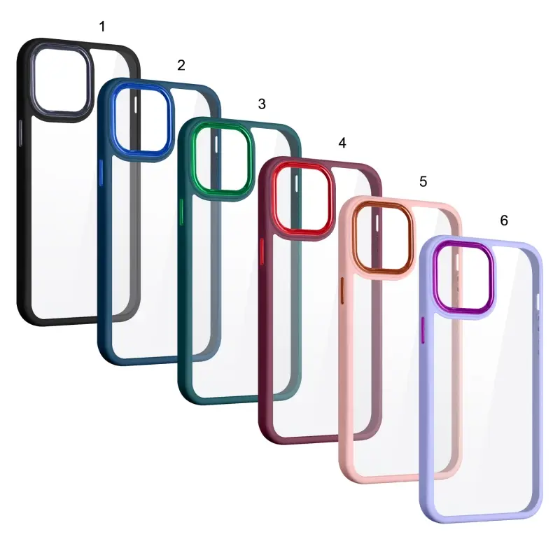 Чехол iPh 12 Pro Max цветной бампер