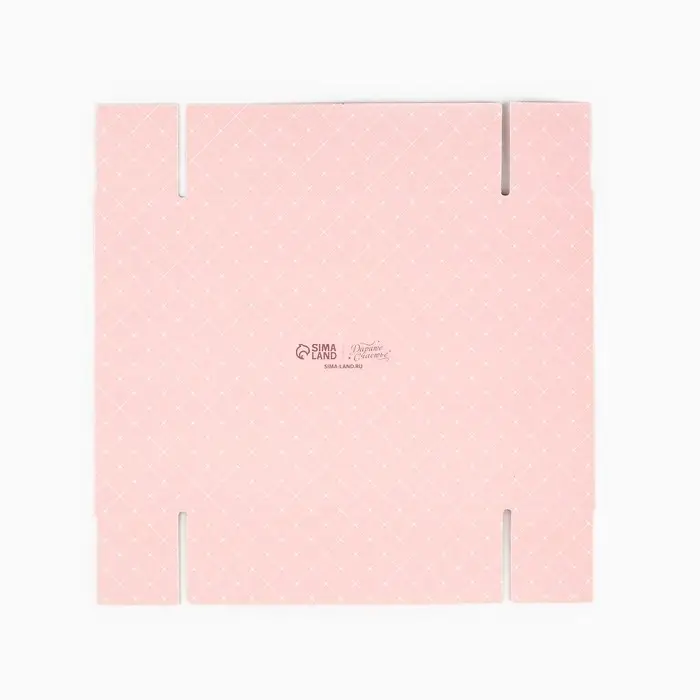 Кондитерская упаковка, коробка для макарун с пластиковой крышкой, &laquo;Шебби&raquo;, 12 х 12 х 3.5 см