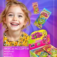 Взрывная карамель с игрушкой и татуировкой "Приколисты. Змейка-Злодейка", 1 г