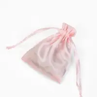 Набор подарочных атласных мешочков 50 шт., 8*10см, цвет светло-розовый (9911259)