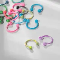 Пирсинг в бровь &laquo;Шарики&raquo; дуо круг, d=0.8 см, МИКС (фасовка 20 шт.)