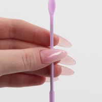 Спатула д/косметических средств 2сторонняя 10,5см силикон МИКС пакет QF