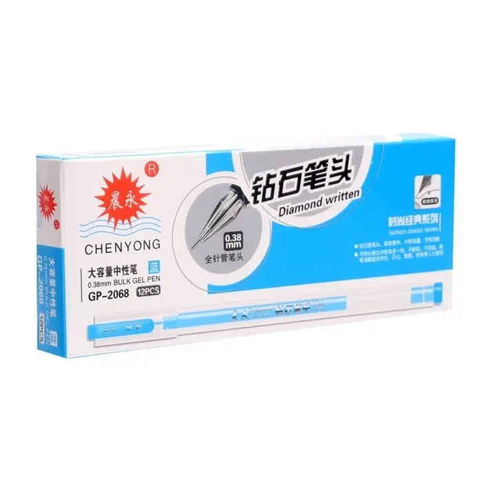 Ручка гелевая &laquo;Кристалл&raquo; 0.38 мм, синий, корпус прозрачный, бесстержневая, игольчатый пишущий узел