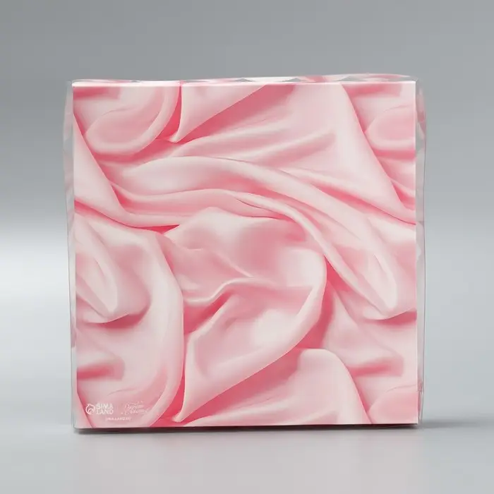Коробка для печенья, кондитерская упаковка с пластиковой крышкой, &laquo;Шёлковая любовь&raquo;, 21 х 21 х 3 см