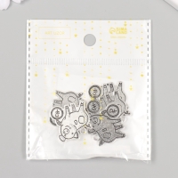 Металлический элемент, декоративная подвеска &laquo;Хрюшка с рублём&raquo; набор 5 шт 2,4х2,5 см