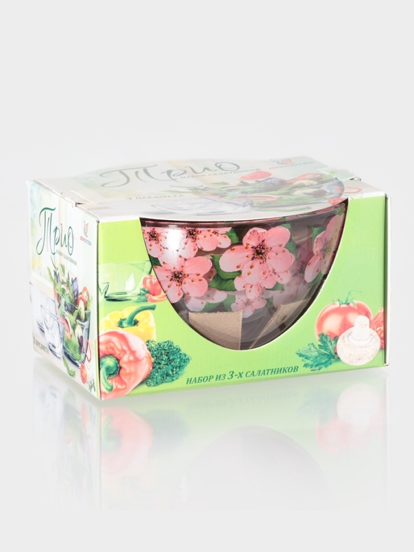 Набор подарочный 3 пр."Трио" "Сакура" (3 салатника)