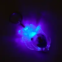 Фонарик брелок для ключей на кольце &laquo;Рыбка&raquo;, 1 режим, 2&times;AG13, 3.5&times;5.5 см, МИКС