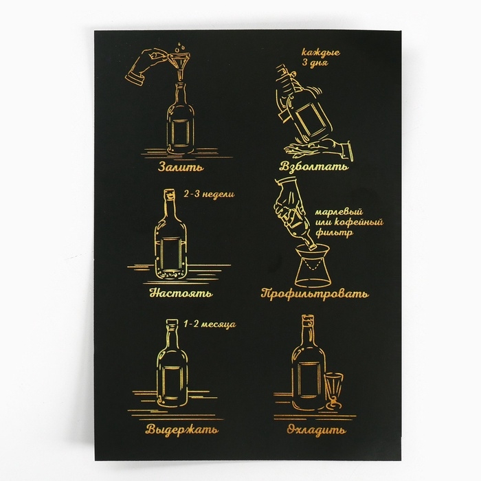 Подарочный набор для приготовления настойки &laquo;Коньяк орехи&raquo;, набор трав и специй, бутылка