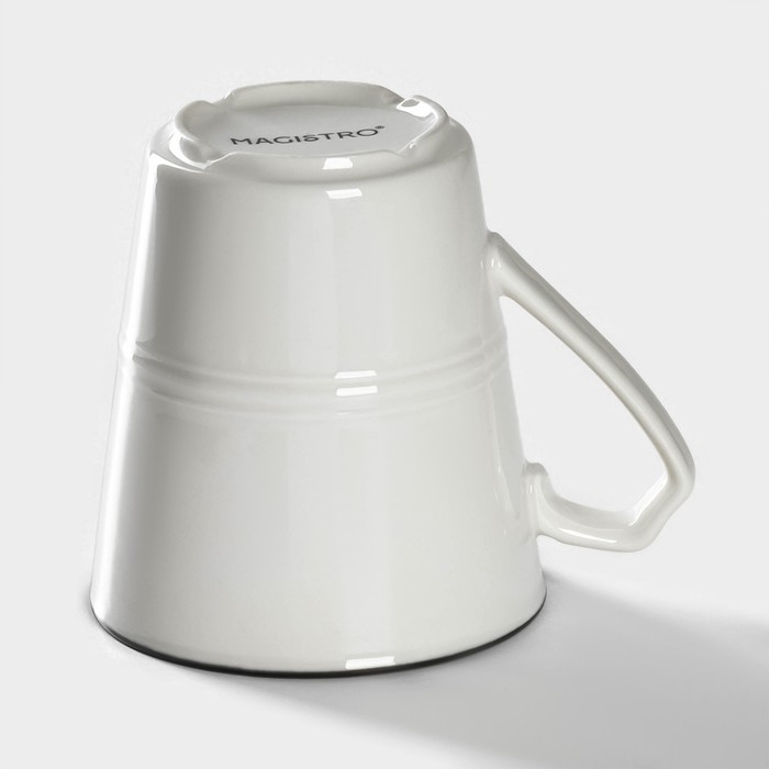 Кружка фарфоровая Magistro &laquo;Морской бриз&raquo;, 220 мл, цвет белый