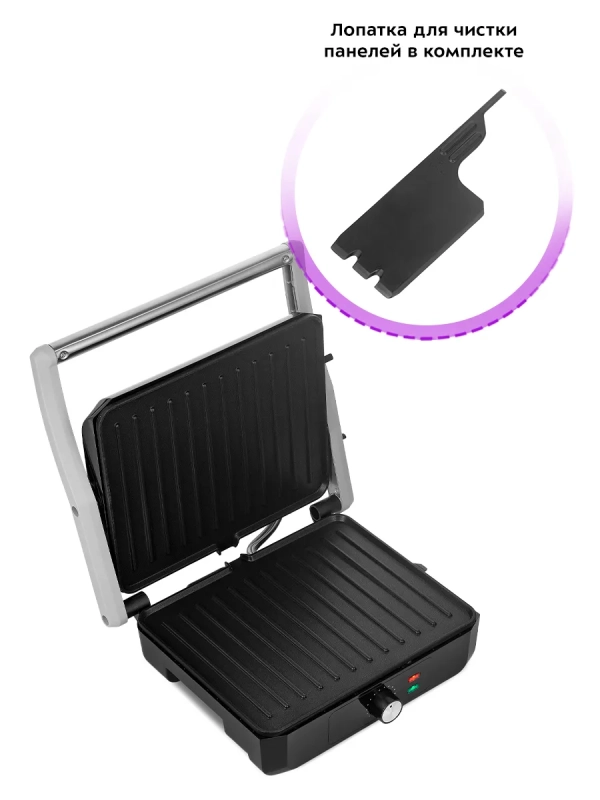 Электрогриль КТ-3633 двусторонний гриль электрический 2200Вт