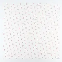 Плёнка упаковочная для цветов &laquo;С любовью&raquo;, матовая, сердца, белая, 57 х 57 см