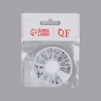 Стразы для декора, 12 ячеек, 1.5/2/2.5/3 мм, голографические