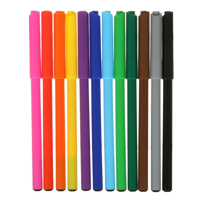 Фломастеры Faber-Castell &laquo;Замок&raquo; смываемые, в картонной коробке с европодвесом, 12 цветов