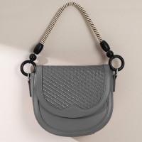 Ручки для сумки, 2 шт, вощёный шнур, 46 &plusmn; 1 &times; 4,5 см, цвет чёрный