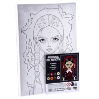 Хэллоуин. Картина по номерам для детей &laquo;Девочка со свечками&raquo;, 21 х 15 см