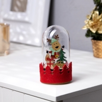 Светодиодная фигура под куполом &laquo;Оленёнок&raquo; 6 &times; 9.5 &times; 6 см, дерево, батарейки LR1130х3 (в комплекте), свечение тёплое белое