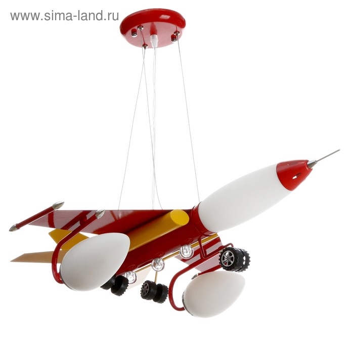 Светильник "Красный самолет" 5x40Вт E14 красный 63х63х70 см BayerLux