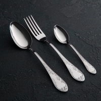 Набор столовых приборов &laquo;Посольский&raquo;, 18 предметов, картонная коробка, цвет серебряный