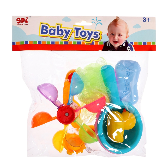 Набор игрушек для ванны &laquo;Водолей&raquo;, 6 предметов, цвета МИКС