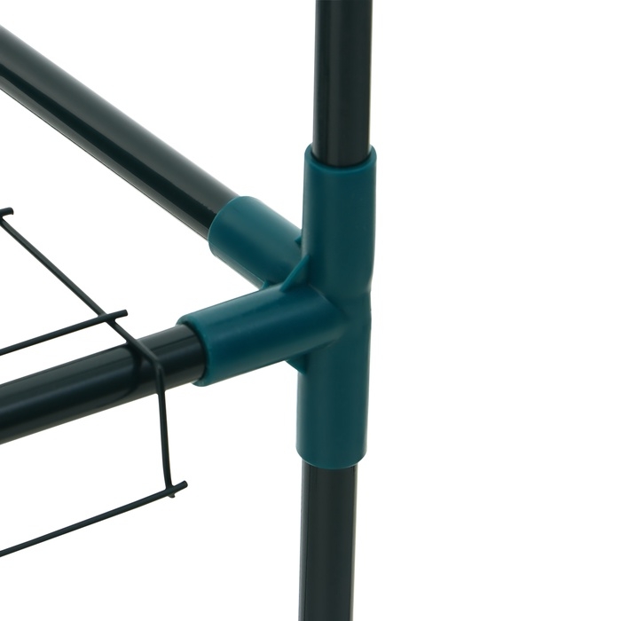 Стеллаж для рассады, 3 полки, 110 &times; 22 &times; 65 см, металлический каркас d = 12 мм, без чехла, Greengo