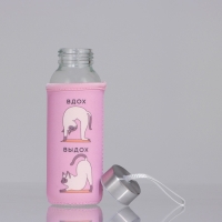 Бутылка стекло в чехле &laquo;Котики&raquo;, 350 мл