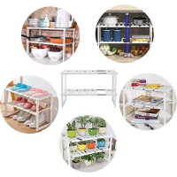 Полка под раковину раздвижная, 26&times;50(70)&times;38 см, цвет белый