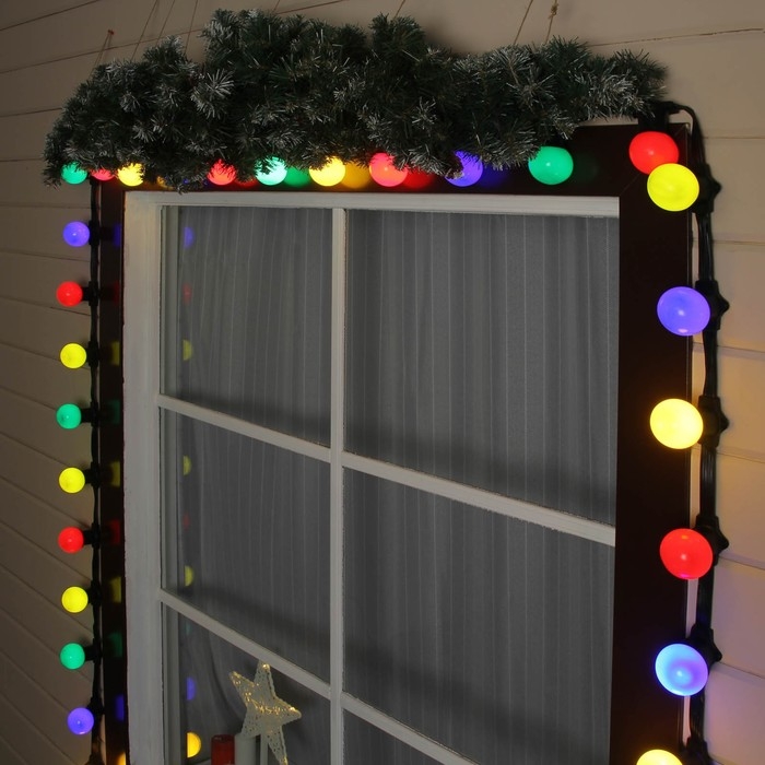 Гирлянда &laquo;Белт-лайт&raquo; 50 м, IP65, 5W, тёмная каучуковая нить, шаг 15 см, Е27 (без ламп), 220 В