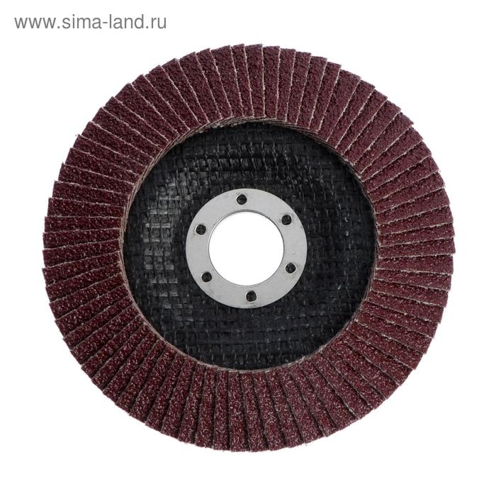 Круг лепестковый торцевой конический ЛОМ, 125 х 22 мм, Р40