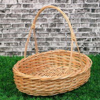 Корзина &laquo;Карина&raquo;, №2, дно:19&times;28 см, верх:34&times;28 см, H=8/40 см, ручное плетение, ива