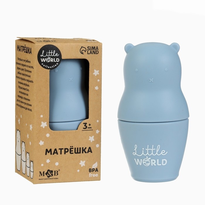 Развивающая игрушка &laquo;Мишка-матрешка&raquo;, пищевой силикон, Mum&Baby