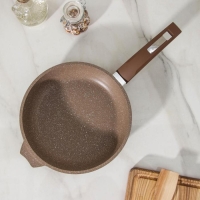 Сковорода &laquo;Гранит Brown&raquo;, d=22 см, пластиковая ручка, антипригарное покрытие, цвет коричневый