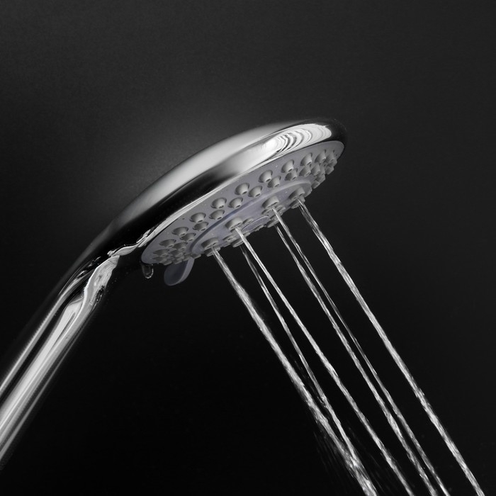 Душевая лейка ZEIN Z0502, 5 режимов, средняя, d=95 мм, пластик, цвет хром