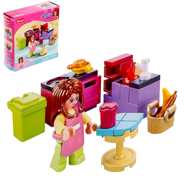 Конструктор Розовая мечта &laquo;Кухня&raquo;, 47 деталей