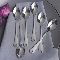 Набор чайных ложек Доляна &laquo;Капля&raquo;, 15 см, 6 шт, цвет серебряный