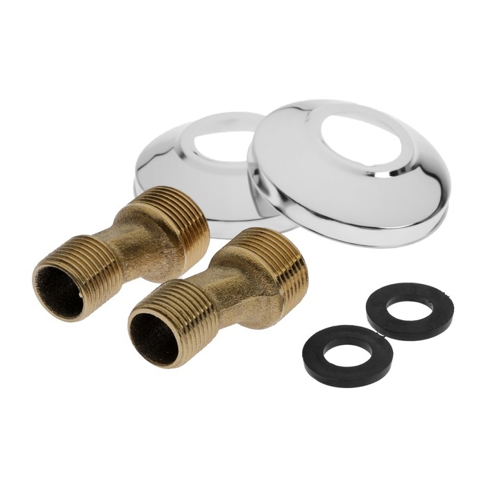 Смеситель для ванны ZEIN Z3850, двухвентильный, душевой набор, лейка 5 режимов, хром