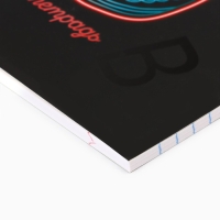 Предметная тетрадь А5, 48 л на скрепке &laquo;Неон. Русский язык&raquo;  Софт тач лам, 3D лак