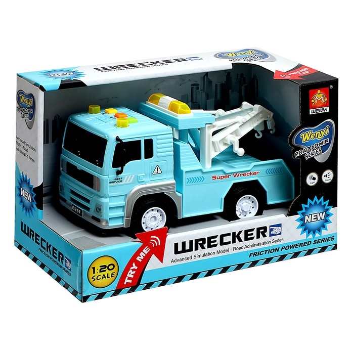 Грузовик-эвакуатор &laquo;Сервис&raquo;, 1:20, свет, звук, инерция