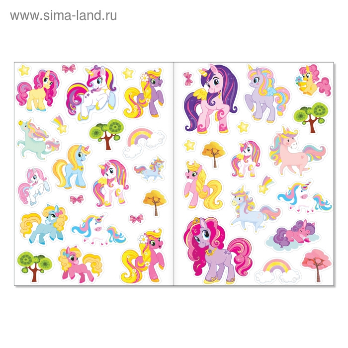 Многоразовые наклейки набор &laquo;Для девочек&raquo;, А4, 2 шт.