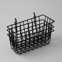 Корзина на сетку, 23&times;9&times;10 см, цвет чёрный