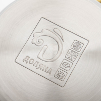 Кастрюля из нержавеющей стали с крышкой Доляна &laquo;Роскошь&raquo;, 3 л, d=20 см