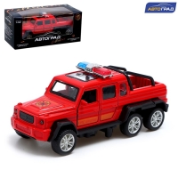 Машина металлическая &laquo;Джип 6X6 спецслужбы&raquo;, 1:32, инерция, цвет красный