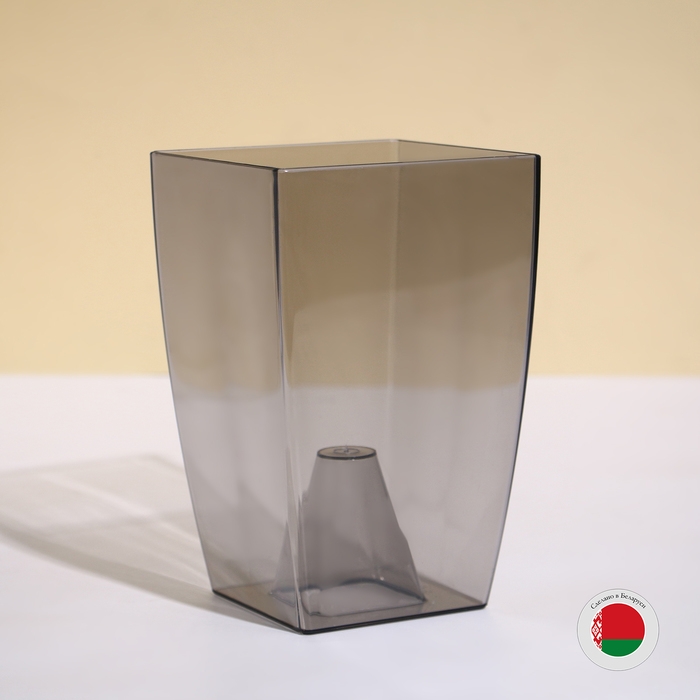 Горшок для орхидей, 2 л, 12,5 &times; 19,5 см, пластик, прозрачно-серый