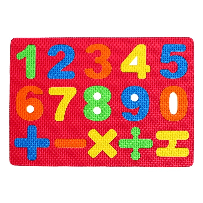 Коврик-пазл &laquo;Яркие цифры&raquo;, цвета МИКС