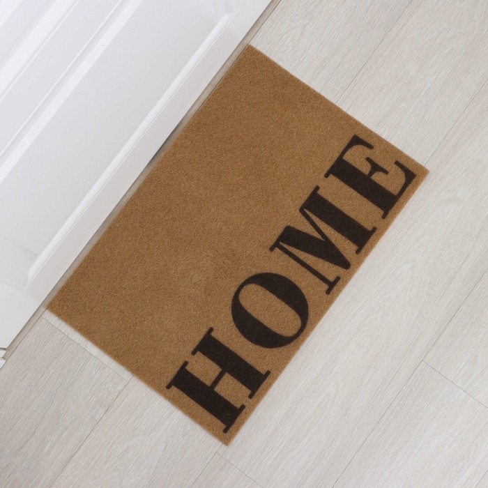 Коврик придверный Доляна Home, без окантовки, 40&times;60 см, цвет бежевый