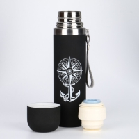 Термос, 500 мл, Гильза "Мастер К.", с кружкой, сохраняет тепло 10 ч, 6.5 х 24 см