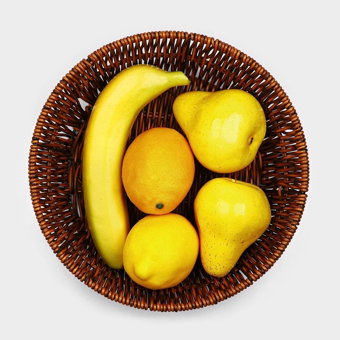 Корзинка для подачи Доляна &laquo;Огайо&raquo;, d=25,5 см, круглая, цвет коричневый