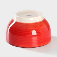 Салатник керамический Доляна &laquo;Морской мир&raquo;, 800 мл, d=14 см, цвет красный