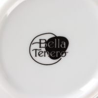 Набор банок фарфоровых для сыпучих продуктов с ложками на бамбуковой подставке BellaTenero &laquo;Герда&raquo;, 2 предмета: 300 мл, цвет белый