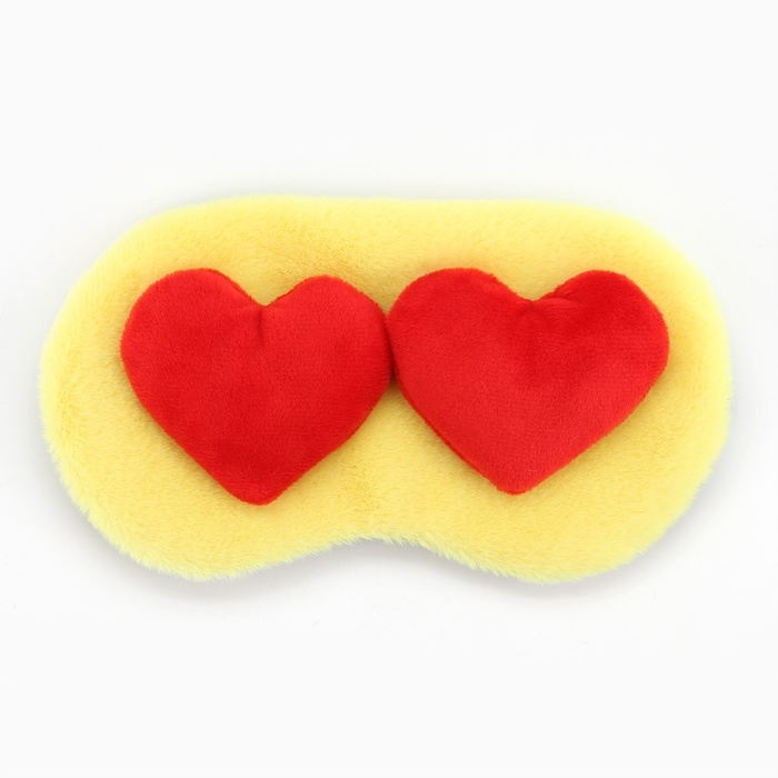 Маска для сна &laquo;Сердечки&raquo;, 10.4 х 20 см